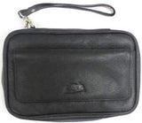 Tobacco Pipe Leather Case - 4 Pipes - Authentic Full Grade Leather - Black