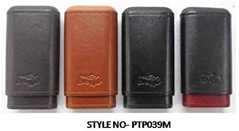 Spanish Cedar and Leather Robusto Cigar Case - Authentic Full Grade Buffalo Hide Leather Spanish Cedar and Leather Robusto Cigar Case - Authentic Full Grade Buffalo Hide Leather