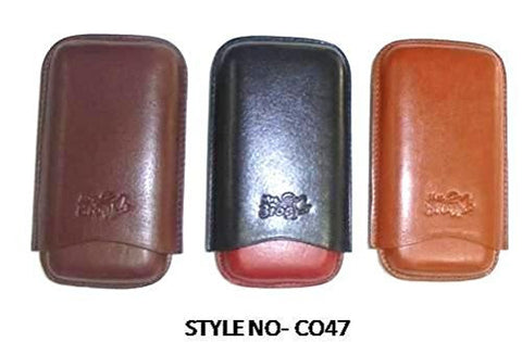 Three Cigar Leather Holder - Authentic Full Grade Buffalo Hide Leather Three Cigar Leather Holder - Authentic Full Grade Buffalo Hide Leather