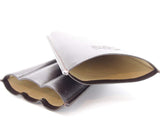 Leather Cigar Pouch for 3 - Authentic Full Grade Buffalo Hide Leather