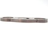 Mrs. Brog Stainless Steel Cigar Cutter With Back Protector - Round Ends - Leather Pouch - Guillotine Double Blade for a Precise Perfect Cut