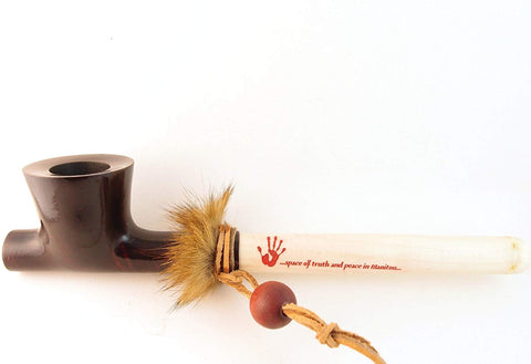 Lakota Mediterranean Briar Wood Indian Peace Pipe Lakota Mediterranean Briar Wood Indian Peace Pipe