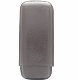 Fine Leather Cigar Case for 2 - Authentic Full Grade Buffalo Hide Leather - Bordo