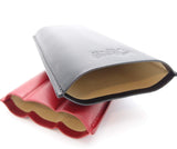 Fine Leather Cigar Case for 2 - Authentic Full Grade Buffalo Hide Leather - Bordo