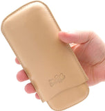 Leather Cigar Pouch for 3 - Authentic Full Grade Buffalo Hide Leather