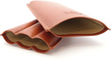 Leather Cigar Pouch for 3 - Authentic Full Grade Buffalo Hide Leather