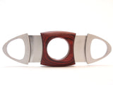 Dual Blade Guillotine Cigar Cutter - Wood & Stainless Steel (Multiple Colors)