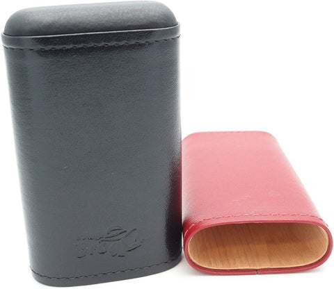 Spanish Cedar and Leather Robusto Cigar Case - Authentic Full Grade Buffalo Hide Leather Spanish Cedar and Leather Robusto Cigar Case - Authentic Full Grade Buffalo Hide Leather