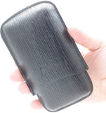 La Habanos Leather Cigar Case for 3 - Authentic Full Grade Buffalo Hide Leather