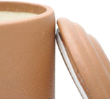 Fine Leather Pipe Tobacco Jar - Authentic Full Grade Cow Leather - Tan