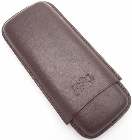 Fine Leather Cigar Case for 2 - Authentic Full Grade Buffalo Hide Leather - Bordo Fine Leather Cigar Case for 2 - Authentic Full Grade Buffalo Hide Leather - Bordo