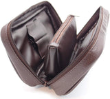 Pipe Tobacco Leather Pouch Combo - Authentic Full Grade Leather - Brown