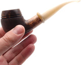 Mr. Brog Smoking Pipe - Model No. 117 Bishop Walnut Sandblast - Mediterranean Briar Wood - Hand Made Tobacco Pipe