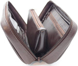 Pipe Tobacco Leather Pouch Combo - Authentic Full Grade Leather - Brown