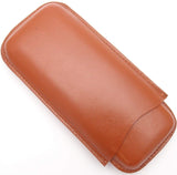 Leather Cigar Pouch for 3 - Authentic Full Grade Buffalo Hide Leather
