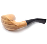 Olive Bent Italian Olive Wood Tobacco Pipe