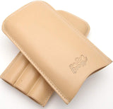 Leather Cigar Pouch for 3 - Authentic Full Grade Buffalo Hide Leather