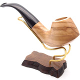 Olive Bent Italian Olive Wood Tobacco Pipe