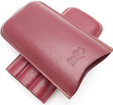 Leather Cigar Pouch for 3 - Authentic Full Grade Buffalo Hide Leather