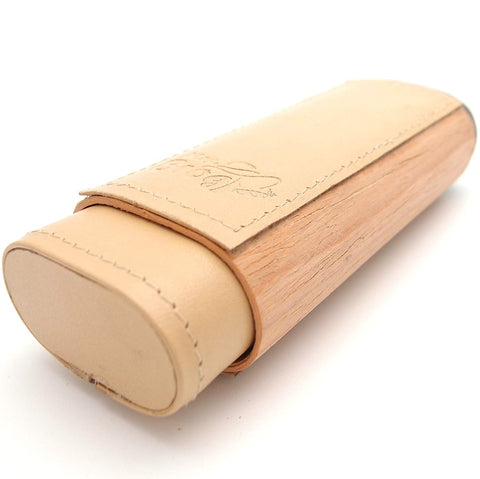 Spanish Cedar & Leather Robusto Cigar Case - Authentic Full Grade Buffalo Hide Leather Spanish Cedar & Leather Robusto Cigar Case - Authentic Full Grade Buffalo Hide Leather