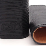 Vittori Leather Cigar Cases for 2 Cigars (Robusto) - Authentic Full Grade Leather - Black