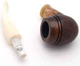 Mr. Brog Smoking Pipe - Model No. 117 Bishop Walnut Sandblast - Mediterranean Briar Wood - Hand Made Tobacco Pipe