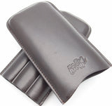 Leather Cigar Pouch for 3 - Authentic Full Grade Buffalo Hide Leather