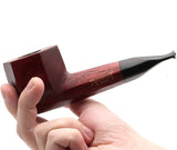 Mr. Brog Tobacco Pipe - Model No: 307 Architekt Hexagon - Mahogany - Hand Made from Top Quality Acacia Woodblock