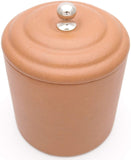 Fine Leather Pipe Tobacco Jar - Authentic Full Grade Cow Leather - Tan