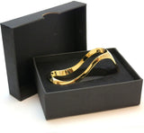 Mr. Brog Metal Lady Shoe Style Tobacco Pipe Stand in Gift Box - Gold