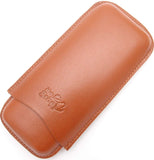 Leather Cigar Pouch for 3 - Authentic Full Grade Buffalo Hide Leather