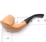 Olive Bent Italian Olive Wood Tobacco Pipe