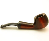 Mr. Brog Round Bent Tobacco Pipe - Model No: 31 Plum Brown Shades - Pear Wood Roots - Hand Made