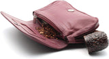 Sheep Napa Leather Tobacco Pipe Combo Pouch with Rubber Lining to Preserve Freshness