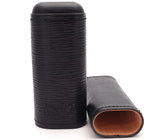 Vittori Leather Cigar Cases for 2 Cigars (Robusto) - Authentic Full Grade Leather - Black