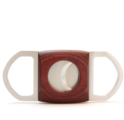 Dual Blades Guillotine Cigar Cutter - Wood & Stainless Steel Dual Blades Guillotine Cigar Cutter - Wood & Stainless Steel