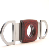 Dual Blades Guillotine Cigar Cutter - Wood & Stainless Steel