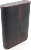 Travel Cigar Humidor Box Great Carry Along - Authentic Soft Cow Leather - Black
