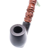 Mr. Brog Beautiful Handmade 19 Inch Long Tobbaco Smoking Pipe - Orient Morta Walnut - Oak Morta Wood