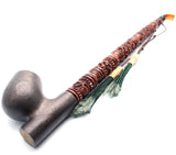 Mr. Brog Beautiful Handmade 19 Inch Long Tobbaco Smoking Pipe - Orient Morta Walnut - Oak Morta Wood