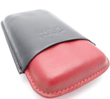 La Habanos Leather Cigar Case for 3 - Authentic Full Grade Buffalo Hide Leather