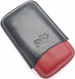 La Habanos Leather Cigar Case for 3 - Authentic Full Grade Buffalo Hide Leather