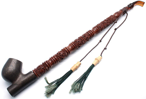 19 Inch Long Orient Oak Morta Wood Tobacco Pipe 19 Inch Long Orient Oak Morta Wood Tobacco Pipe