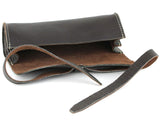 Mr. Brog Elegant Full Grain Leather Tobacco Pipe Pouch Rollup - (Small)