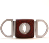 Dual Blades Guillotine Cigar Cutter - Wood & Stainless Steel