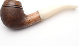 Mr. Brog Smoking Pipe - Model No. 117 Bishop Walnut Sandblast - Mediterranean Briar Wood - Hand Made Tobacco Pipe