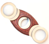 Dual Blades Guillotine Cigar Cutter - Wood & Stainless Steel