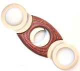 Mrs. Brog Guillotine Cigar Cutter - Mahogany Wood & Stainless Steel
