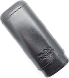 Grooved Robusto Leather Cigar Cases - Inside Cedar Wood Compartments - Authentic Full Grade Buffalo Hide Leather