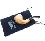 Olive Bent Italian Olive Wood Tobacco Pipe